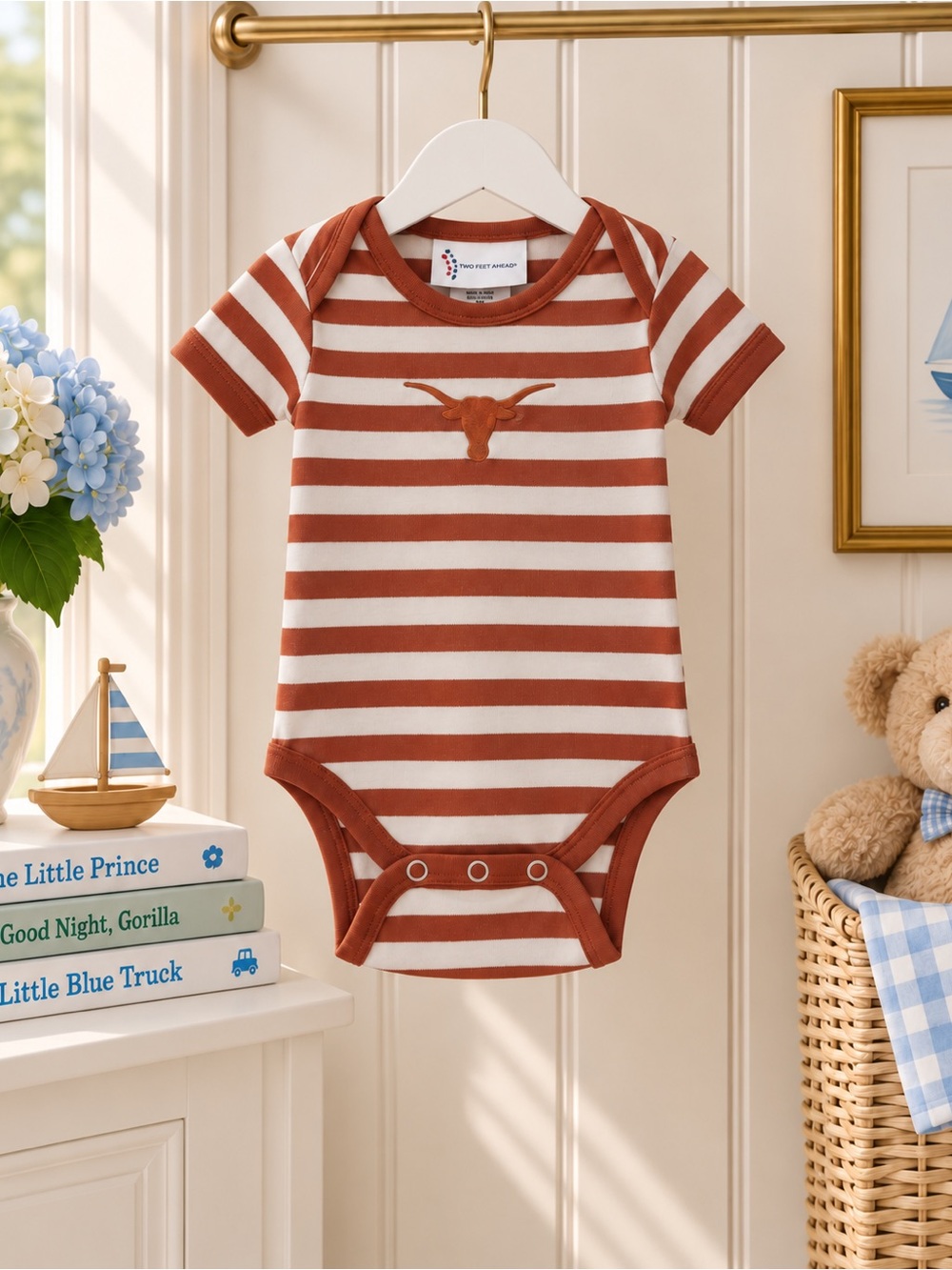 Texas longhorns newborn onesie